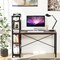 Costway 47.5'' Compact Computer Desk With 4-Tier Storage Bookshelves for Home Office